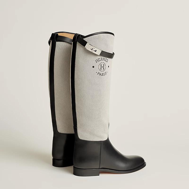 Giày Hermes Jumping Boot Nữ Xám Đen